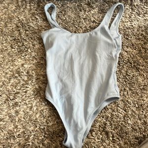Light blue one-piece swim suit from aerie